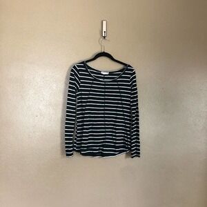 Billabong Lightweight Casual Striped Long Sleeve Tee Size M